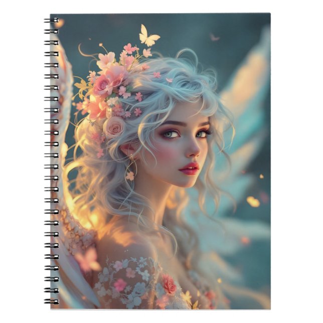 Blossom Seraph – Angel of Spring Grace Notebook (Front)