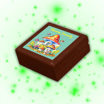 Blossom Serenity Cottagecore Mushroomcore | Gift Box<br><div class="desc">Toadstools,  mushrooms and cottagecore for nature lovers,  this cute mushroomcore,  cottagecore design,  monogrammed to allow you to change the yellow text from Blossom Serenity to anything you choose. Wooden Jewelry Keepsake Box.</div>