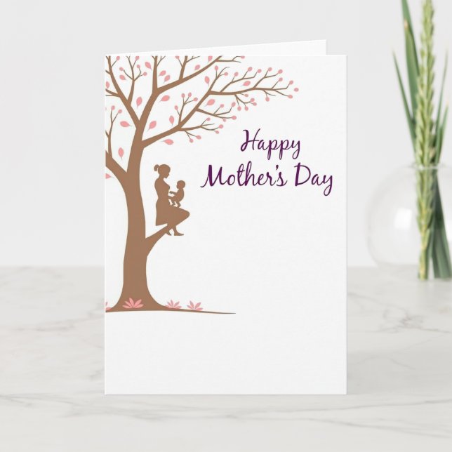Blossom Silhouette Mother Card (Front)