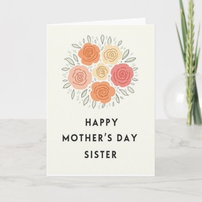 Blossom Sister Mothers Card (Front)