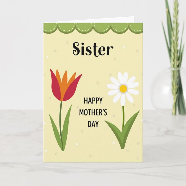 Blossom Sister Mothers Day Card (Front)