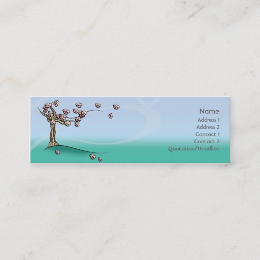 Customizable Blossom - Skinny Business Card