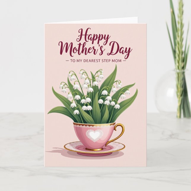 Blossom Step Mom Dedication Card (Front)