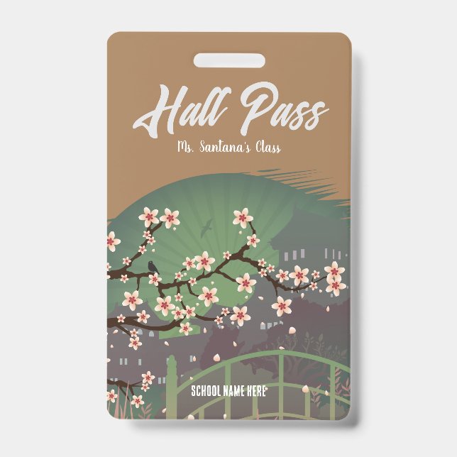 Blossom Sundown Hall Pass Badge (Front)