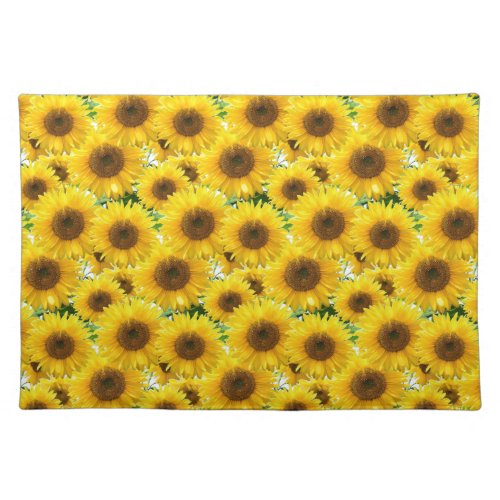 Blossom Sunflowers Cloth Placemat