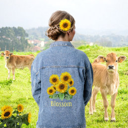 Blossom Sunflowers Denim Jacket