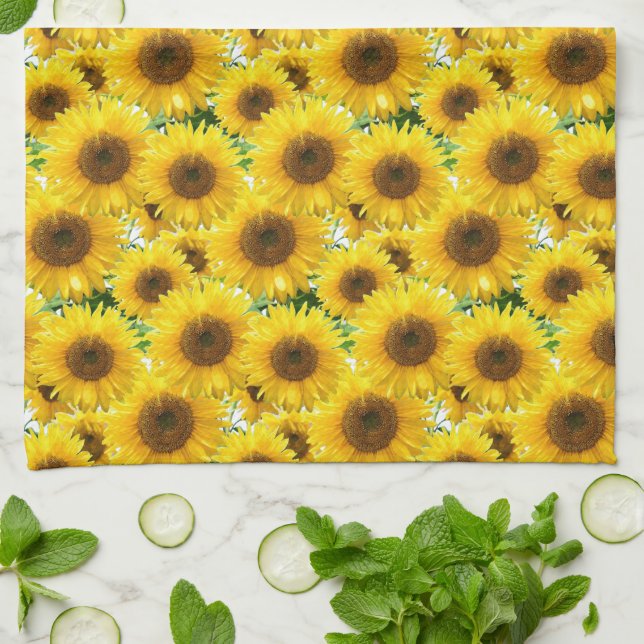 Blossom Sunflowers Kitchen Towel (Folded)