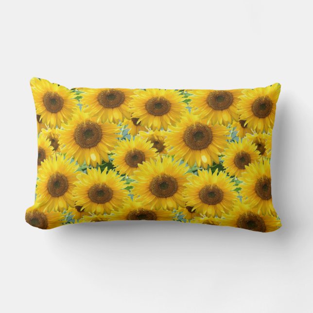 Blossom Sunflowers Lumbar Pillow (Front)