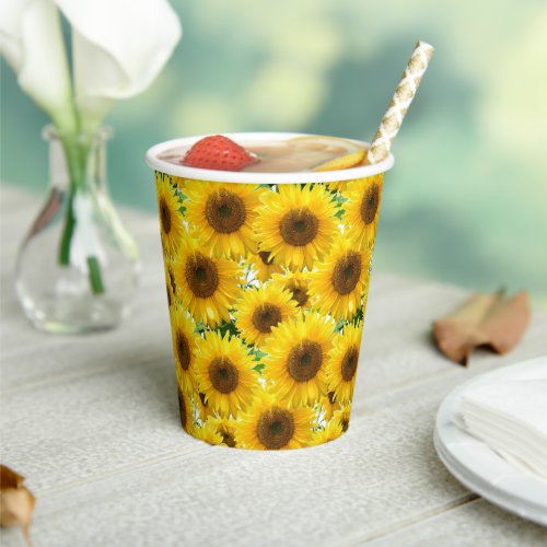 Blossom Sunflowers Paper Cups