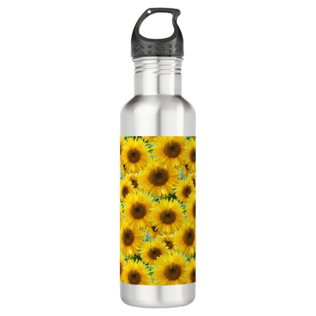 Blossom Sunflowers Stainless Steel Water Bottle (Front)