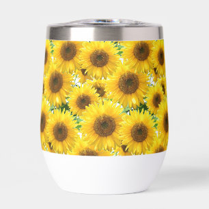 Blossom Sunflowers Thermal Wine Tumbler