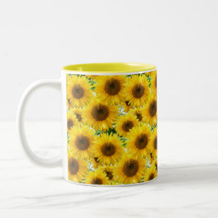 Blossom Sunflowers Two-Tone Coffee Mug