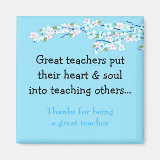 Blossom Teacher Saying Magnet