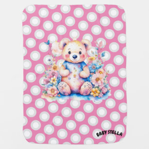 blossom Teddy Baby Blanket