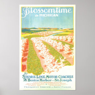 Blossom Time in Michigan Poster