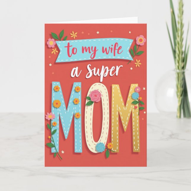 Blossom To My Wife Mothers Day Card (Front)
