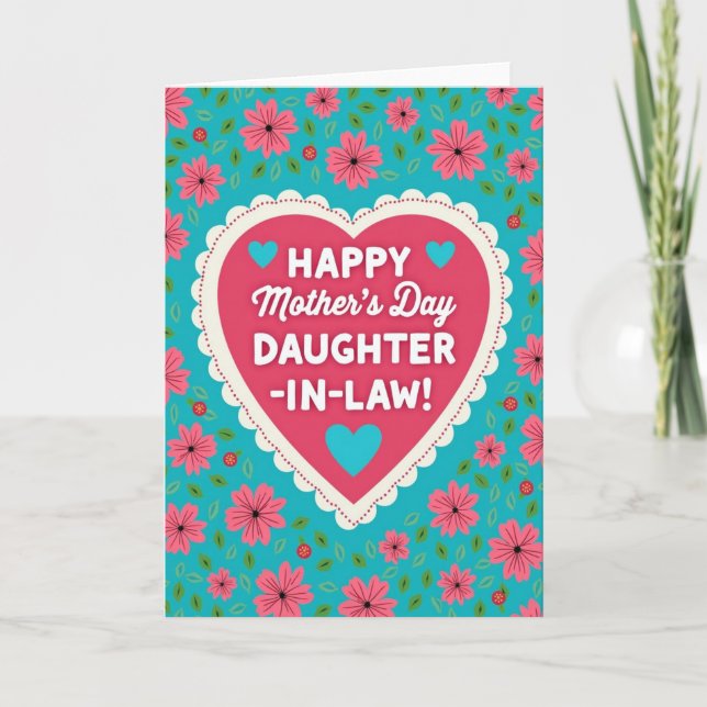 Blossom Turquoise Mothers Card (Front)