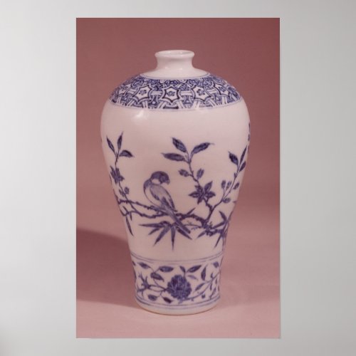 Blossom vase Ming dynasty Poster