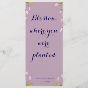 Blossom where you´re planted bookmark menu