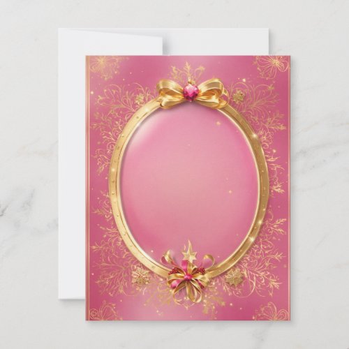  Blossom WhispersShaddy Floral Pink Collection Holiday Card