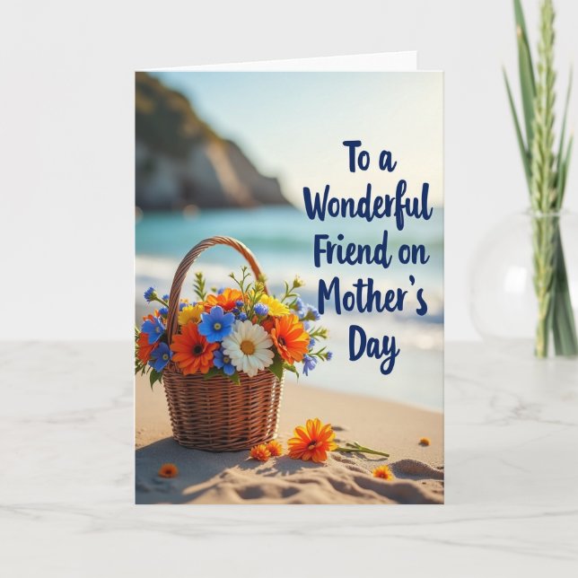 Blossom Wicker Mothers Day Card (Front)
