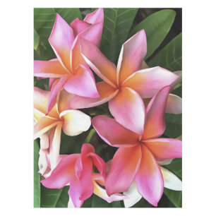 Blossom Wreath Of Pale Pink Frangipani Tablecloth