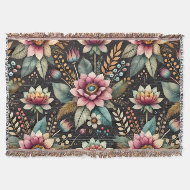 Blossomed Beauty Throw Blanket (Front)