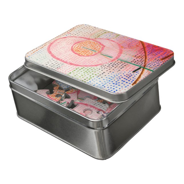 Blossoming (1934) by Paul Klee - Abstract Art Jigsaw Puzzle (Lid Open)