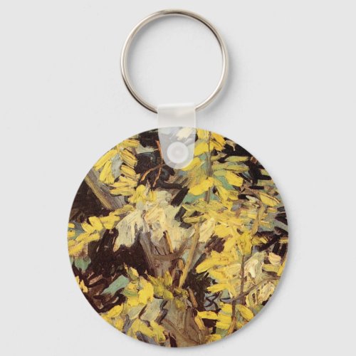 Blossoming Acacia Branches by Vincent van Gogh Keychain