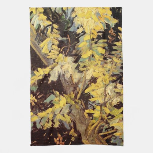 Blossoming Acacia Branches by Vincent van Gogh Kitchen Towel