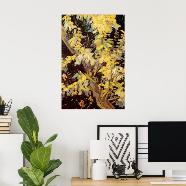 Blossoming Acacia Branches by Vincent van Gogh Poster (Home Office)