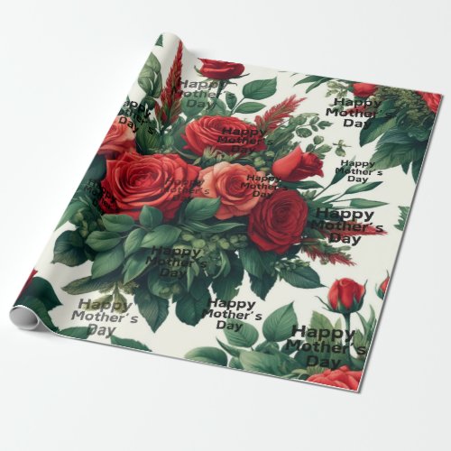 Blossoming Affection Mothers Day Wrapping Paper