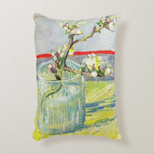 Blossoming Almond Branch by Vincent van Gogh Accent Pillow