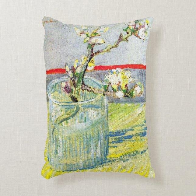 Blossoming Almond Branch by Vincent van Gogh Accent Pillow (Front(Vertical))