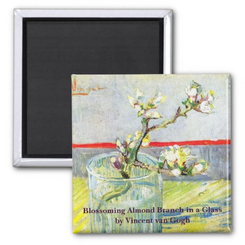 Blossoming Almond Branch by Vincent van Gogh Magnet
