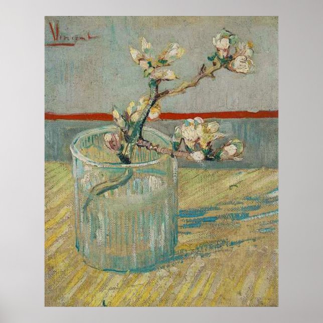 Blossoming Almond Branch by Vincent van Gogh Poster (Front)