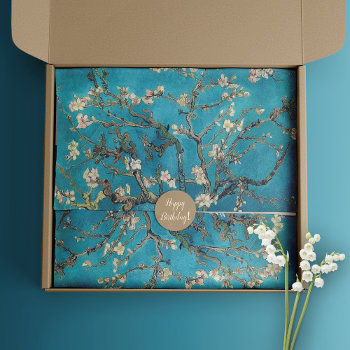 Blossoming Almond Tree Branches Van Gogh Tissue Paper by mangomoonstudio at Zazzle