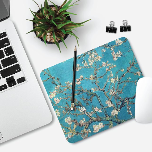 Blossoming Almond Tree Branches Vincent van Gogh Mouse Pad (Creator Uploaded)