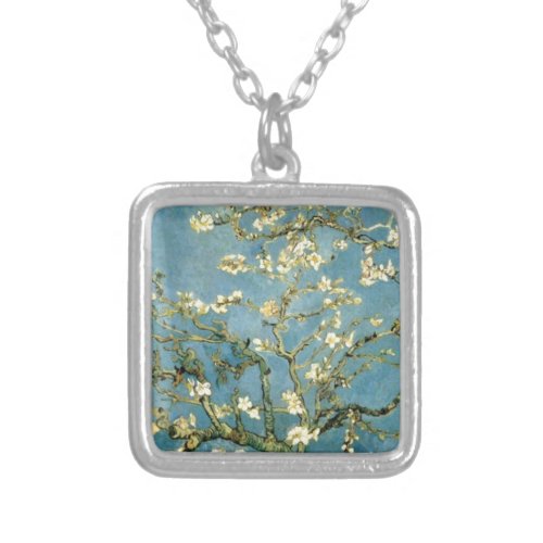Blossoming Almond Tree by Van Gogh Silver Plated Necklace