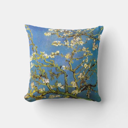 Blossoming Almond Tree by Van Gogh Throw Pillow