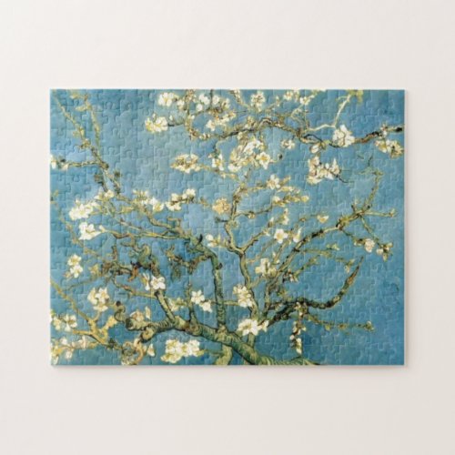 Blossoming Almond Tree by Van Gogh Vintage Art Jigsaw Puzzle
