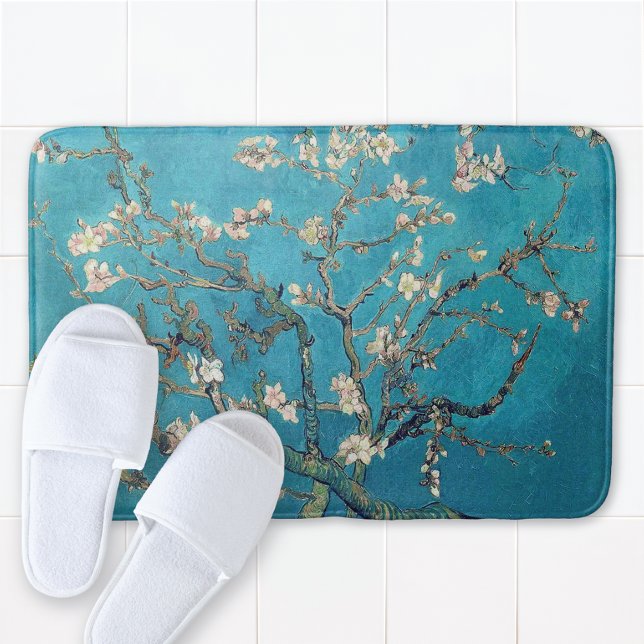 Blossoming Almond Tree by Vincent van Gogh Bathroom Mat (Creator Uploaded)