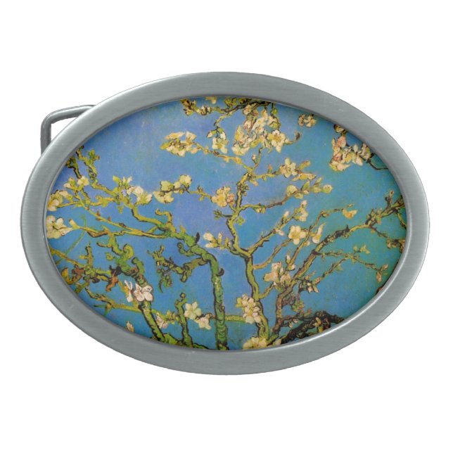Blossoming Almond Tree by Vincent van Gogh Belt Buckle (Front)