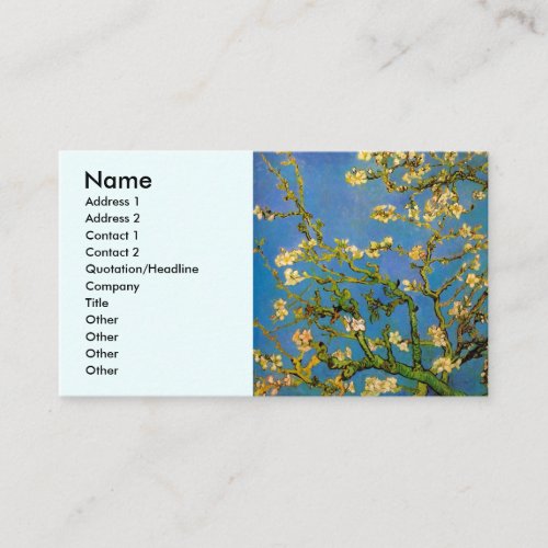 Van Gogh; Blossoming Almond Tree, Vintage Flowers Business Cards