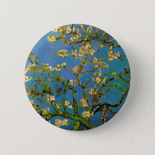Blossoming Almond Tree by Vincent van Gogh Button