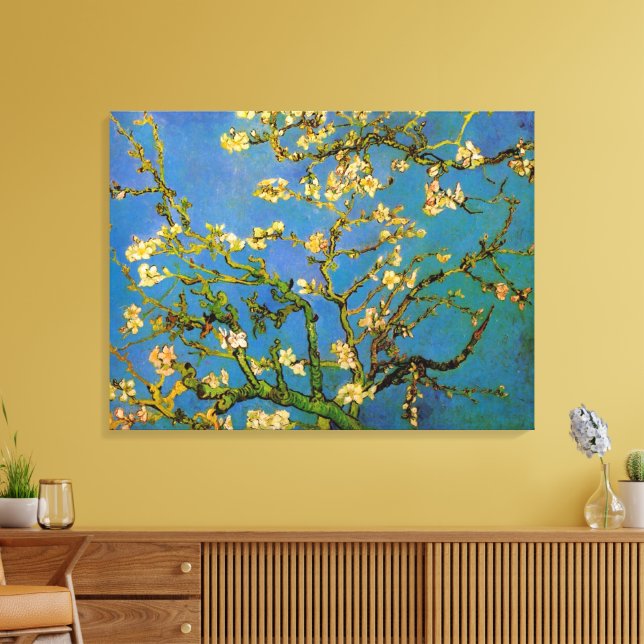 Blossoming Almond Tree by Vincent van Gogh Canvas Print (Insitu(LivingRoom))