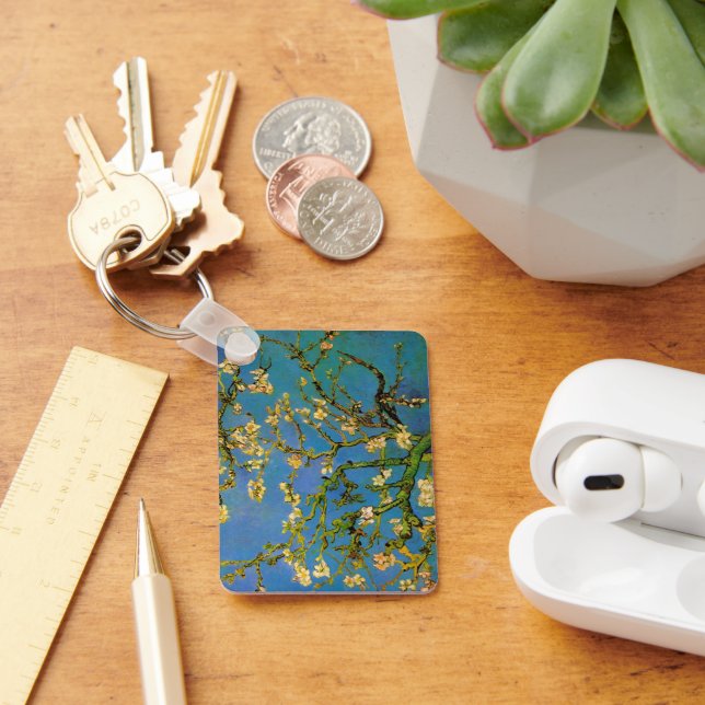 Blossoming Almond Tree by Vincent van Gogh Keychain (Desk)