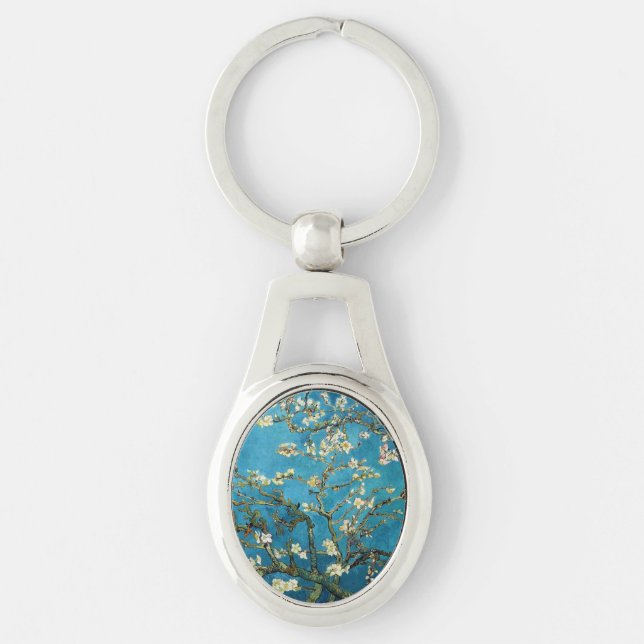 Blossoming Almond Tree by Vincent van Gogh. Keychain (Front)