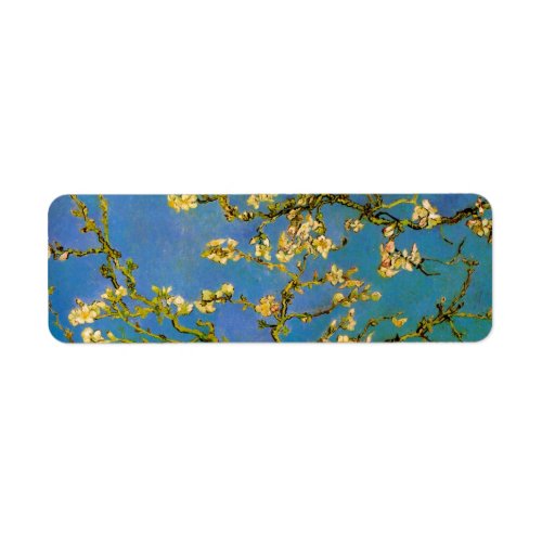 Blossoming Almond Tree by Vincent van Gogh Label