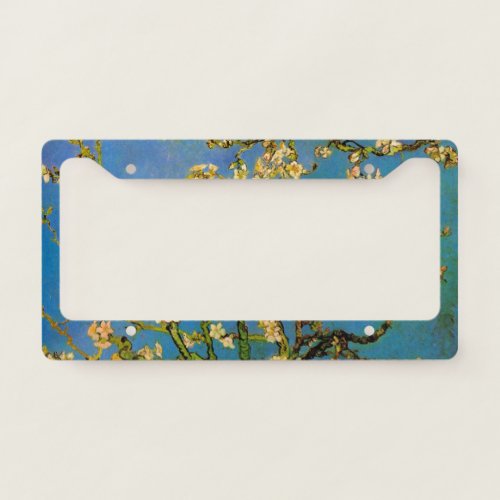 Blossoming Almond Tree by Vincent van Gogh License Plate Frame